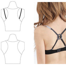 9Pcs Silicone bra Click Bra Clip Buckles Shadow-Shaped Wedding Bra Straps Conceal Clear cleavage Bra extender Holders SM6