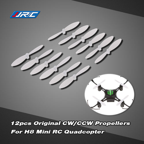 ABS 12 Pcs Original JJRC H8 Professional White Mini CWCCW Propellers Prop Set for JJRC H8 Mini Quadcopter SM6