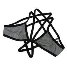 ANSELF Sexy Women Mesh Vest Underwire Push Up 34 Cup Cross Strap Brassiere Underwear Special Bustier Crop Top Black Strappy Bra SM6