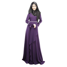 Abaya Jilbab Kaftan Lotus Leaf Maxi Dress Women Islamic Maxi Evening Party Dresses PY3 SM6