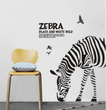 Abstract Art Black And White Sketch Stickers Wall Stickers Stylish Home Decor Stickers Zebra SM6