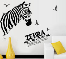 Abstract Art Black And White Sketch Stickers Wall Stickers Stylish Home Decor Stickers Zebra SM6