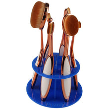 Acrylic Makeup Brush Holder Stand Drying Brush Cosmetic Shelf Rack Toothbrush 6 Hole Oval Makeup Brush Organizer  SM6