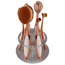 Acrylic Makeup Brush Holder Stand Drying Brush Cosmetic Shelf Rack Toothbrush 6 Hole Oval Makeup Brush Organizer  SM6