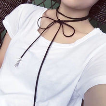 Adjustable Charm Bohemia Sexy Collier Femme 160cm Black Leather Choker Necklace Jewelry  SM6