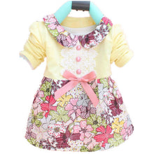 All Season Long Sleeve Doll Collar Baby Girls Dress 0-24Months Infant Floral Lace Bow Clothes Dresses SM6