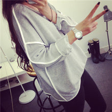 All-match Sweatshirt Geometry Design Loose   Long Sleeve Sweatshirt Women Hoody 3 Colors SM6