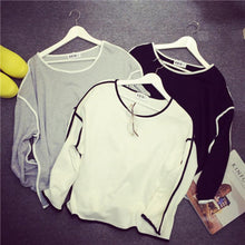 All-match Sweatshirt Geometry Design Loose   Long Sleeve Sweatshirt Women Hoody 3 Colors SM6