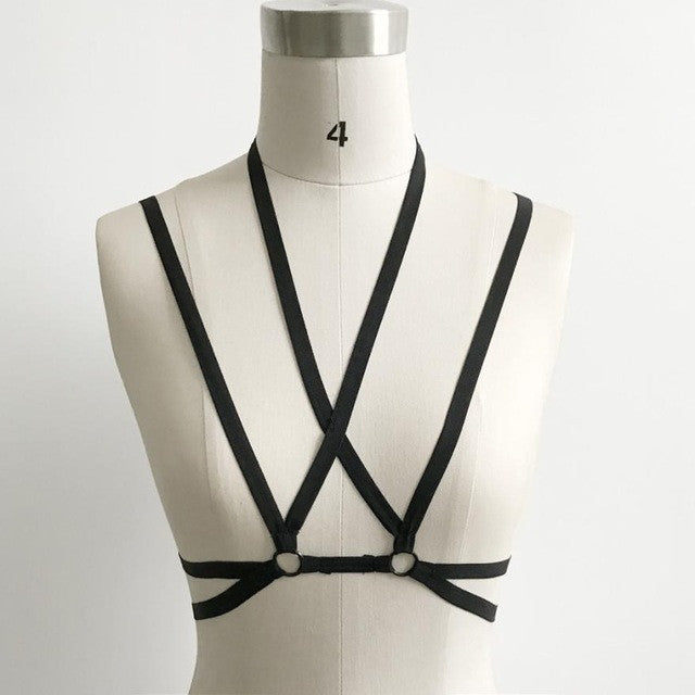 Alluring Women Bandage Crop Top  sexy Bra Elastic Body Bra Black Sexy Lingerie body Cropped Lady S-XL #23 SM6