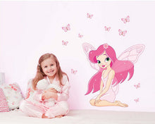Angel girl butterfly vinyl wall stickers for kids rooms girls home decor living room sofa wall decals children home decoration SM6