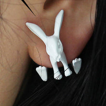 Animal Bunny Ear Stud Punk Rabbit Earrings Women's Jewelry White Red Color  SM6