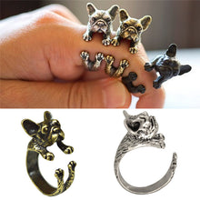 Animal French Bulldog Ring Men   Women Animal Wrap Ring French Bulldog Ring SM6