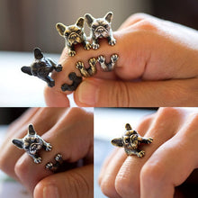Animal French Bulldog Ring Men   Women Animal Wrap Ring French Bulldog Ring SM6