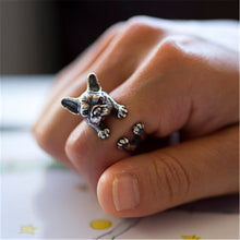 Animal French Bulldog Ring Men   Women Animal Wrap Ring French Bulldog Ring SM6