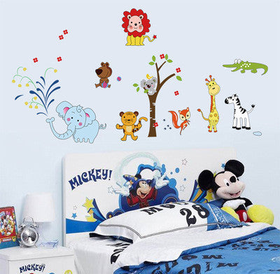 Animal kindergarten party can remove room decorate bedroom setting wall adornment wall stickers SM6