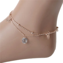 Ankle Bracelet on a leg bracelet anklets rose flower anklet ankle bracelets for womenWomen's feet jewelry SM6