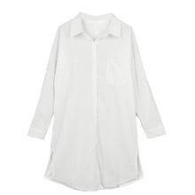 Antumn Women Casual Blouses Front Pocket Side Slit Turn-Down Collar Shirt Long Sleeve Women Tops Plus Size Blusas SM6