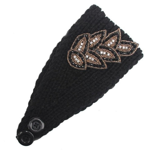 Applique Women Hair Accessories Warm Headband Knitted Winter Hairband Wear Headbands For Women Bayan Tokalar#121 SM6