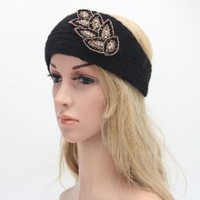 Applique Women Hair Accessories Warm Headband Knitted Winter Hairband Wear Headbands For Women Bayan Tokalar#121 SM6