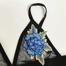 Appliques Floral Lace Bra Sexy Mesh Transparent Women Bustier Bra Bralette Crop Tops Sujetador Encaje Floral#0521 SM6