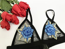 Appliques Floral Lace Bra Sexy Mesh Transparent Women Bustier Bra Bralette Crop Tops Sujetador Encaje Floral#0521 SM6