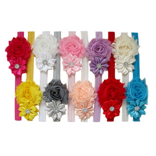 Artificial Flowers Girls Accessories 10pcs Fabric Flowers For Headbands Girls Hair Band Faixa De Cabelo#121 SM6