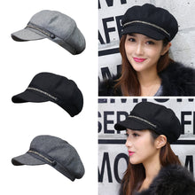 Artist Women's Warm Wool Beret Hat Beading Mesh Lining Cap Casual Dome Bare Chapeu Feminino Boina SM6