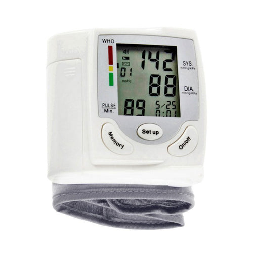 Automatic Digital Wrist Cuff Blood Pressure Monitor Arm Meter Pulse Sphygmomanometer Heart Beat Meter PY7 SM6