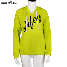 Autumn 2016 Women Velvet Hooded Sweatershirt Fluorescent Green Unsix Long Sleeve Print Letter Blouse Chandal Mujer Completo#A910 SM6
