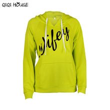 Autumn 2016 Women Velvet Hooded Sweatershirt Fluorescent Green Unsix Long Sleeve Print Letter Blouse Chandal Mujer Completo#A910 SM6