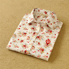 Autumn Female Floral Print Blouses Long Sleeve Fashion Cotton Blusas Femininas Japanese Style Tops 70017 SM6