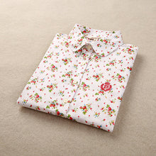 Autumn Female Floral Print Blouses Long Sleeve Fashion Cotton Blusas Femininas Japanese Style Tops 70017 SM6