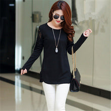 Autumn New Blouses Women Long Sleeve Shirt Tops Fashion Lace Patchwork Bottoming Blouse  Female Loose Casual Shirts 31757 SM6