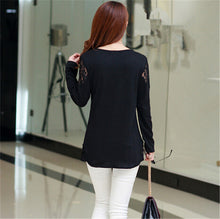 Autumn New Blouses Women Long Sleeve Shirt Tops Fashion Lace Patchwork Bottoming Blouse  Female Loose Casual Shirts 31757 SM6