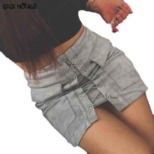 Autumn Skirts Womens Cross Bandage Suede Fabric Mini Skirt Slim Seamless Stretch Tight Elegant Skirt Saia Longa#C907 SM6