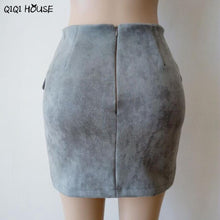 Autumn Skirts Womens Cross Bandage Suede Fabric Mini Skirt Slim Seamless Stretch Tight Elegant Skirt Saia Longa#C907 SM6