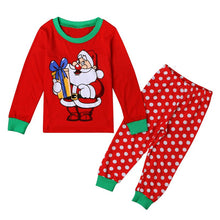 2pcss Kids Christmas Gift Clothing Set Cotton Long Sleeve Children Santa Print Suit Clothes Sets 2-7Years SM6