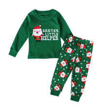 2pcss Kids Christmas Gift Clothing Set Cotton Long Sleeve Children Santa Print Suit Clothes Sets 2-7Years SM6