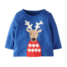 Cute Baby Boys Girl Long Sleeve Cotton Striped T shirts Children T-shirt Kids Infant Clothing Christmas Gifts SM6