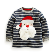 Cute Baby Boys Girl Long Sleeve Cotton Striped T shirts Children T-shirt Kids Infant Clothing Christmas Gifts SM6