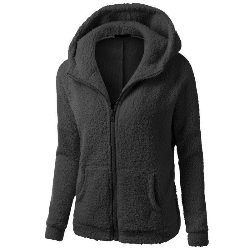 Women Fleece Jackets Casual Hoodies Sweaters Warm Soft Coat Sweatshirts Clothes SM6