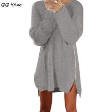 Autumn Winter Sweater Zipper Long Sleeve Loose Kintted Women Outwear Basic Pullovers Winterkleding Vrouwen Sweter Mujer#A125 SM6