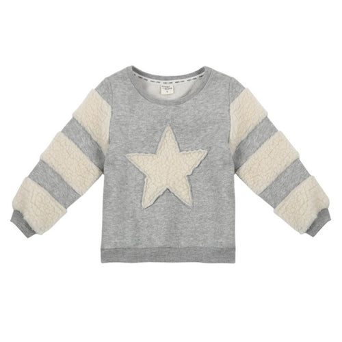 BOBORA Brand Kids Girls Boys Star Pattern Plush Pullover Cotton Personality Unisex Cute Sweater Clothes SM6