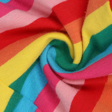 BOBORA Kids Baby Girl Toddler Rainbow Striped Tutu Dresses Girls Top Party Dress Outfit Clothes SM6