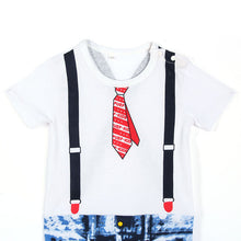 Baby Boys Short Sleeve Gentlemen Bodysuit Romper Suit Clothes SM6