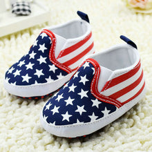 Baby First Walker Shoes Toddler Unisex Boy Girls Star Plaids Print Anti-slip Slip-on Canvas Crib ShoesSM6