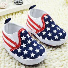 Baby First Walker Shoes Toddler Unisex Boy Girls Star Plaids Print Anti-slip Slip-on Canvas Crib ShoesSM6