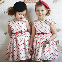 Baby Girls 2-7Y Bowknot Love Peach Heart Tutu Princess Dress Kids Backless Chiffon Dresses SM6