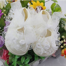 Baby Girls First Walkers Pink Flowers Lace born Baby Shoes Soft Sole 2 Colors  SM6