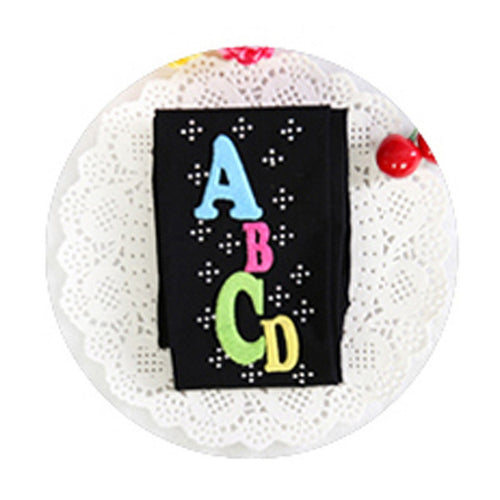 Baby Girls Kids Elastic Rhinestone Strech Pantyhose Stockings ABCD Letters 2-7Y SM6